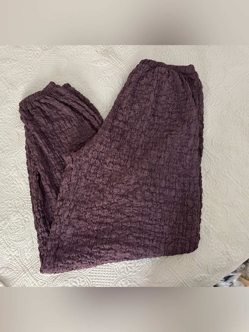 NWOT Zara Purple Textured Balloon Pants - Picture 2 of 3